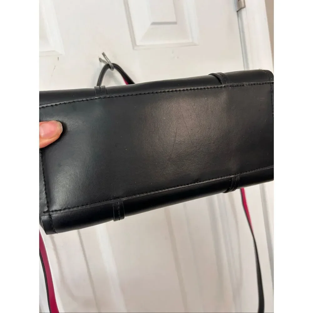 Kate Spade Black and Pink Tote with gold  Hardware mini small one